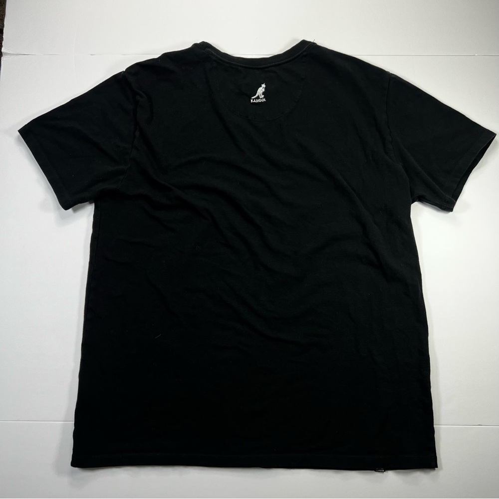 Kangol Black Crewneck T Shirt Mens Large Short Sleeve Solid Tee